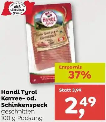 ADEG Handl Tyrol Karree- od. Schinkenspeck 100g Angebot