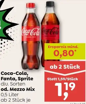 ADEG Coca-Cola, Fanta, Sprite, Mezzo Mix 0.5 Liter Angebot