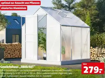 Hagebau Gewächshaus 3800/4ET Angebot