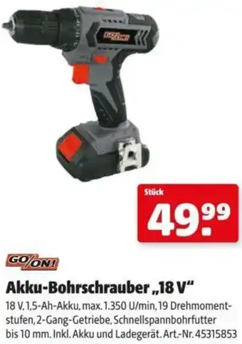 Hagebau Akku-Bohrschrauber 18 V Angebot