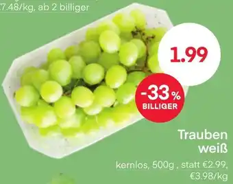 MPreis Trauben weiß 500g Angebot