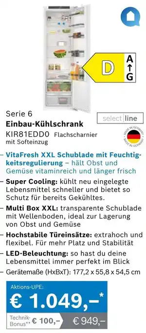 Bosch Professional Einbau-Kühlschrank Angebot