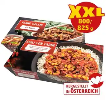 PENNY Penne Salami Alla Napoli od. Chili Con Carne Mit Reis Penny 1 Packung Angebot