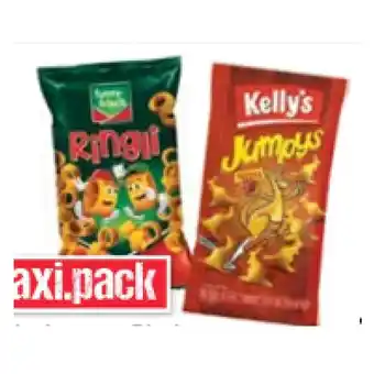 Maximarkt Kelly's Jumpys, Rizzles versch. Sorten, Funny Frisch Ringli oder Zwiebli Ringe Maximarkt 1 Packung Angebot