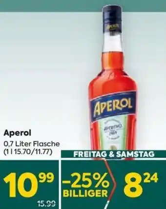 Billa Aperol 0.7 Liter Angebot