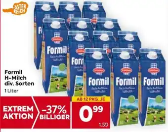 Billa Formil H-Milch div. Sorten 1 Liter Angebot