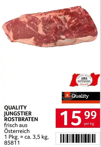 Transgourmet QUALITY JUNGSTIER ROSTBRATEN per kg Angebot