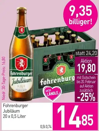 Sutterlüty Fohrenburger Jubiläum 20 x 0.5 Liter Angebot