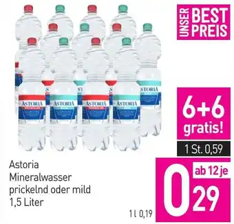 Sutterlüty Astoria Mineralwasser prickelnd oder mild 1.5 Liter Angebot