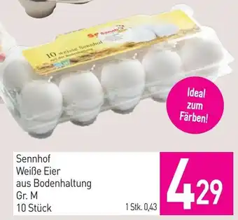 Sutterlüty Sennhof Weiße Eier aus Bodenhaltung, Gr. M,10 Stück Angebot