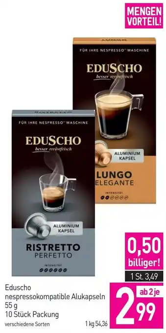 Sutterlüty Eduscho nespressokompatible Alukapseln 55g Angebot