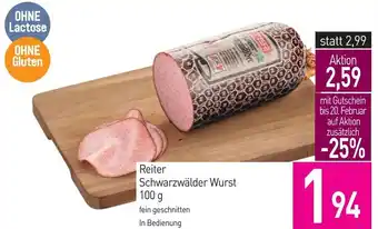 Sutterlüty Reiter Schwarzwälder Wurst 100 g Angebot