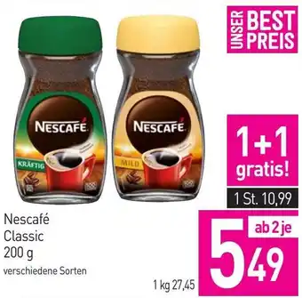 Sutterlüty Nescafé Classic 200g Angebot