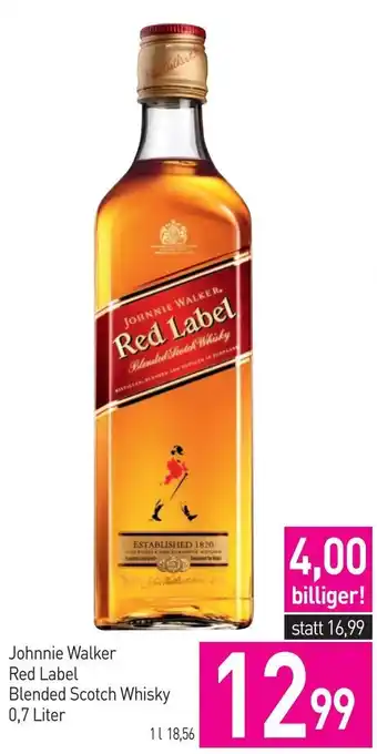 Sutterlüty Johnnie Walker Red Label Blended Scotch Whisky 0.7 Liter Angebot