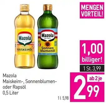 Sutterlüty Mazola Maiskeim-, Sonnenblumen-oder Rapsöl 0.5L Angebot