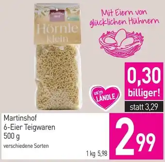Sutterlüty Martinshof 6-Eier Teigwaren 500g Angebot