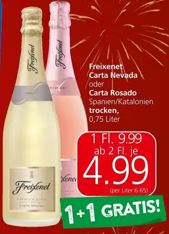 Spar Freixenet Carta Nevada oder Carta Rosado Spanien/Katalonien trocken, 0.75 Liter Angebot