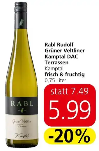 Spar Rabl Rudolf Grüner Veltliner Kamptal DAC Terrassen , 0.75L Angebot