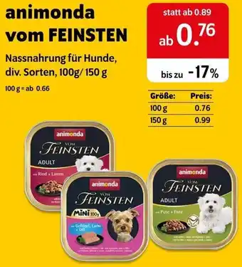 Das Futterhaus animonda vom FEINSTEN Angebot