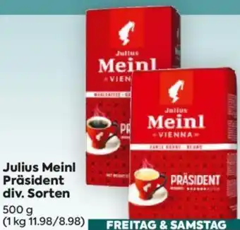 Billa Julius Meinl Präsident div. Sorten Angebot