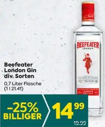 Billa Beefeater London Gin Angebot