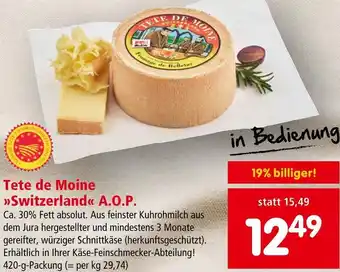 Interspar Tete de Moine Switzerland A.O.P. Angebot