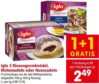 Interspar Iglo 3 Riesengermknödel, Mohnnudeln oder Nussnudeln Angebot