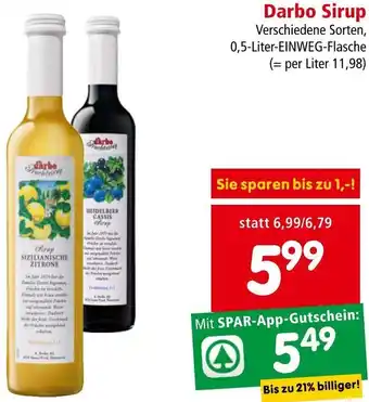 Interspar Darbo Sirup Angebot