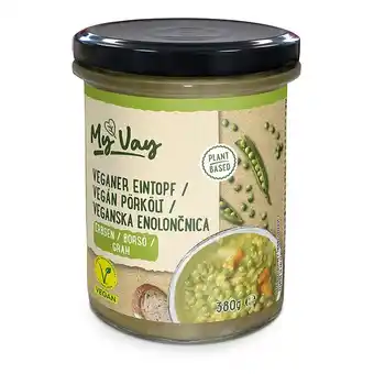 Hofer MYVAY Vegane Eintöpfe div. Sorten HOFER 380 Gramm 1 Glas Angebot