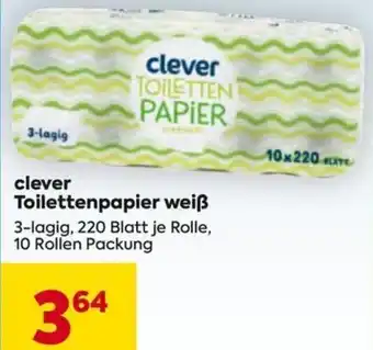 Billa clever Toilettenpapier weiß Angebot