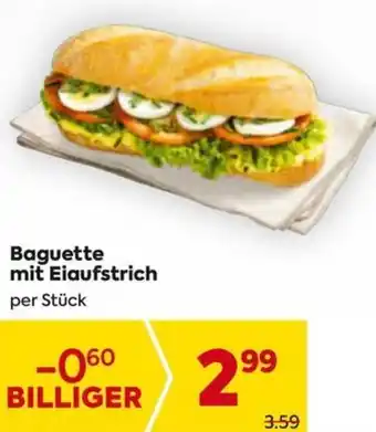 Billa Baguette mit Eiaufstrich Angebot