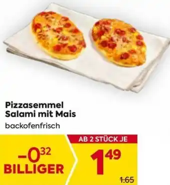 Billa Pizzasemmel Salami mit Mais Angebot