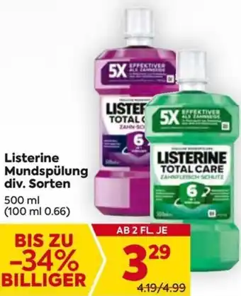 Billa Listerine Mundspülung Angebot