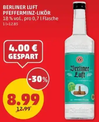 PENNY BERLINER LUFT PFEFFERMINZ-LIKÖR Angebot