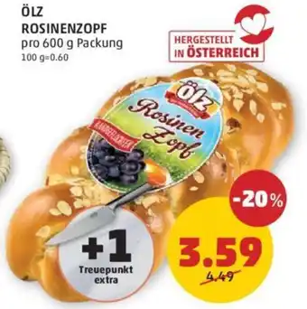 PENNY ÖLZ ROSINENZOPF Angebot