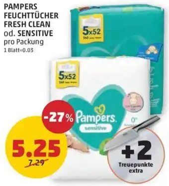 PENNY PAMPERS FEUCHTTÜCHER FRESH CLEAN od. SENSITIVE Angebot