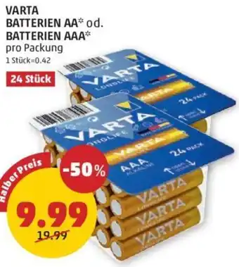 PENNY VARTA BATTERIEN AA od. BATTERIEN AAA Angebot