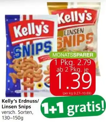 Spar Kelly's Erdnuss/ Linsen Snips Angebot