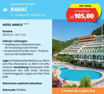 Hofer KROATIEN/ISTRIEN RABAC Angebot