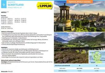 Hofer RUNDREISE SCHOTTLAND Angebot