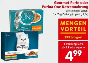 Interspar Gourmet Perle oder Purina One Katzennahrung Angebot