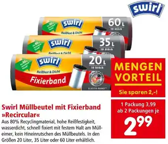 Interspar Swirl Müllbeutel mit Fixierband Recircular Angebot
