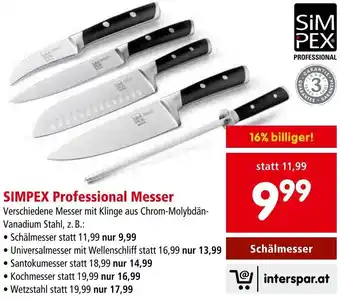 Interspar SIMPEX Professional Messer Angebot