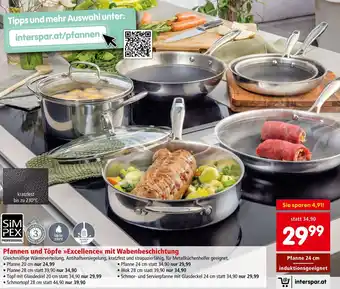 Interspar Pfannen und Töpfe Excellence mit Wabenbeschichtung Angebot