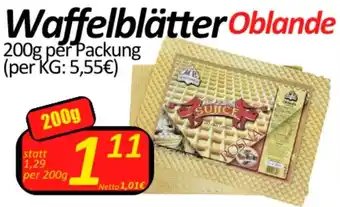 Wurstico Waffelblätter Oblande Angebot