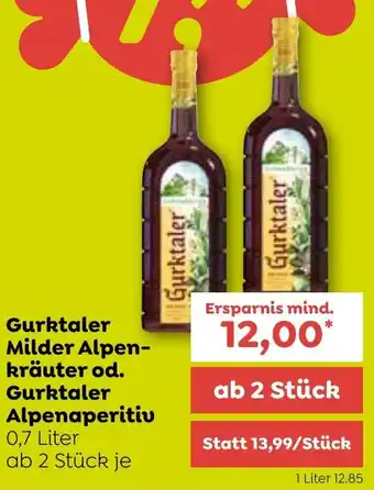 ADEG Gurktaler Milder Alpen-kräuter od. Gurktaler Alpenaperitiv Angebot