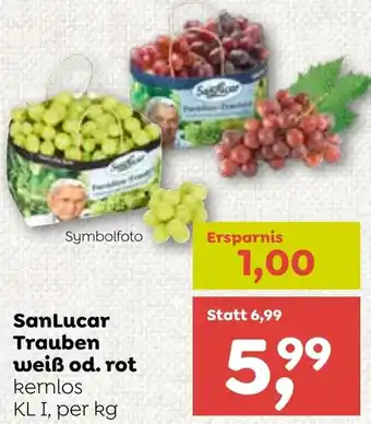 ADEG SanLucar Trauben weiß od. rot Angebot