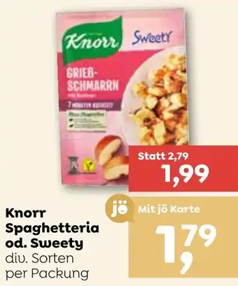 ADEG Knorr Spaghetteria od. Sweety Angebot