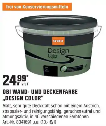 OBI OBI WAND- UND DECKENFARBE DESIGN COLOR Angebot