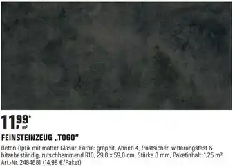 OBI FEINSTEINZEUG TOGO Angebot